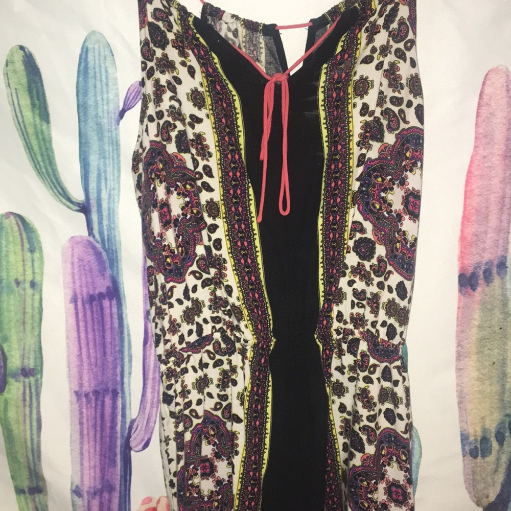 cinch waist paisley romper